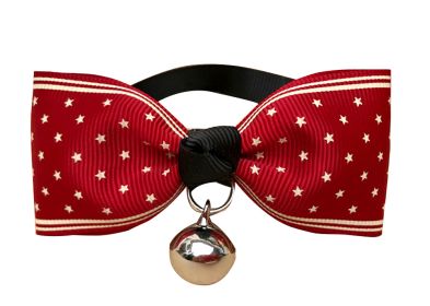 Set of 2 Pet Jewelry Puppies Cat Bow Tie Decorative Bell Bow-Knot [D]