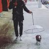 Pet Umbrella, Dog Umbrella with Leash Snow-Proof Rain Proof Windproof Umbrella