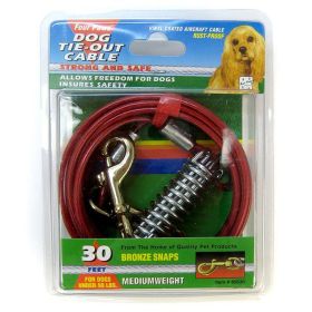 Four Paws Dog Tie Out Cable - Medium Weight - RedFF85630