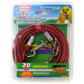 Four Paws Dog Tie Out Cable - Medium Weight - RedFF85620