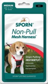 Sporn Non Pull Mesh Harness for Dogs - Black -Medium