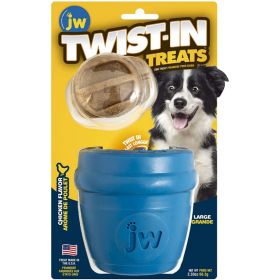 JW Pet Twist In Treats Chicken Flavor Dog Toy Large