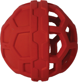 JW Treat N Squeak Ball Treat Dispensing Dog Toy M 3.5"