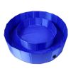 Foldable Dog Padding Pool Swimming Pool Puppy Cat Bath Tub Outdoor Portable Pet Garden Water Pond Ideal for Pets L Size 120*30cm