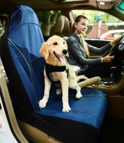 Pet Life Open Road Mess-Free Single Seated Safety Car Seat Cover Protector For Dog, Cats, And Children (Color: Blue)