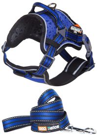 Helios Dog Chest Compression Pet Harness and Leash Combo (Size: Large - (HA6BLLG))