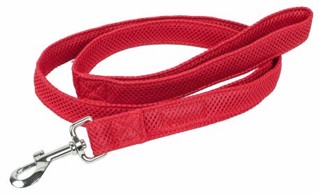 Pet Life 'Aero Mesh' Dual Sided Comfortable And Breathable Adjustable Mesh Dog Leash (Color: Red)