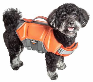 Dog Helios 'Tidal Guard' Multi-Point Strategically-Stitched Reflective Pet Dog Life Jacket Vest (Color: Orange, Size: X-Large)