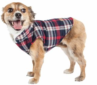 Pet Life 'Puddler' Classical Plaided Insulated Dog Coat Jacket (Size: Medium)