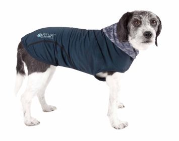 Pet Life Active 'Pull-Rover' Premium 4-Way Stretch Two-Toned Performance Sleeveless Dog T-Shirt Tank Top Hoodie (Color: Teal, Size: X-Small)