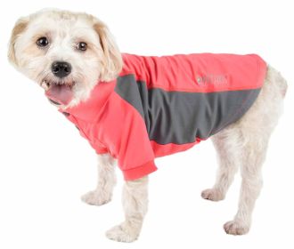 Pet Life Active 'Barko Pawlo' Relax-Stretch Wick-Proof Performance Dog Polo T-Shirt (Color: Red, Size: Medium)