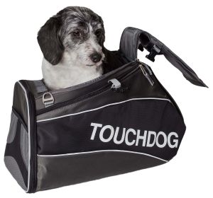 Touchdog Modern-Glide Airline Approved Water-Resistant Dog Carrier (SKU: B81BKLG)