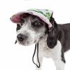 Pet Life 'Botanic Bark' Floral Uv Protectant Adjustable Fashion Dog Hat Cap