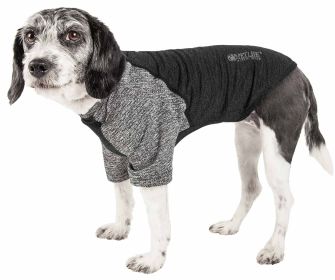 Pet Life Active 'Hybreed' 4-Way Stretch Two-Toned Performance Dog T-Shirt (Color: Black, Size: Medium)