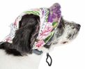 Pet Life 'Botanic Bark' Floral Uv Protectant Adjustable Fashion Canopy Brimmed Dog Hat Cap