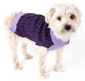 Oval Weaved Heavy Knitted Fashion Designer Dog Sweater (Size: Medium)
