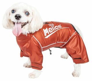 Dog Helios 'Hurricanine' Waterproof And Reflective Full Body Dog Coat Jacket W/ Heat Reflective Technology (Color: Orange, Size: X-Small)