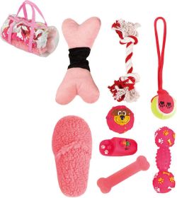 8 Piece Duffle Bag Pet Toy Set (SKU: GF4PK)