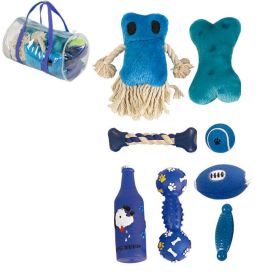 8 Piece Duffle Bag Pet Toy Set (SKU: GF4BL)