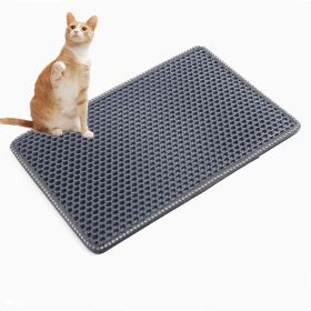 Indoor And Outdoor Easy Clean Double Layer Mats Cat Litter Mat (Color: gray, Material: EVA)