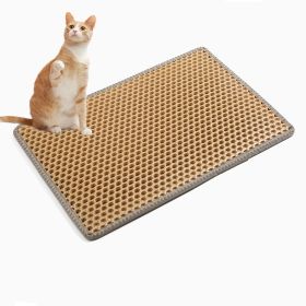 Indoor And Outdoor Easy Clean Double Layer Mats Cat Litter Mat (Color: Yellow, Material: EVA)
