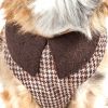 Pet Life Luxe 'Houndsome' 2-In-1 Mesh Reversible Plaided Collared Adjustable Dog Harness-Leash