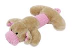 Pet Life Cozy Play Plush 2 Set Of Matching Squeaking Chew Dog Toys