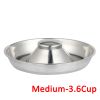 Stainless Steel Non-Slip Rubber Bottom Puppy Dog Bowl Easy to Clean Multi-Dog Feeding Bowl (3.6-4.7 Cup)