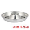 Stainless Steel Non-Slip Rubber Bottom Puppy Dog Bowl Easy to Clean Multi-Dog Feeding Bowl (3.6-4.7 Cup)