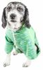Pet Life Active 'Downward Dog' Heathered Performance 4-Way Stretch Two-Toned Full Body Warm Up Hoodie